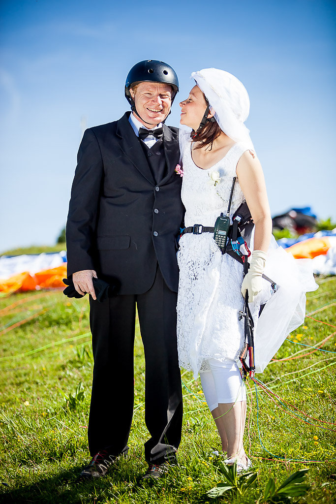 Magalie & Christophe - a paragliding wedding! - French alps